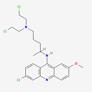molecular formula C23H30Cl5N3O B1202113 1,4-戊二胺，N1,N1-双(2-氯乙基)-N4-(6-氯-2-甲氧基-9-吖啶基)- CAS No. 64046-79-3