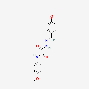 molecular formula C18H19N3O4 B12021137 2-(2-(4-Ethoxybenzylidene)hydrazino)-N-(4-methoxyphenyl)-2-oxoacetamide CAS No. 357267-65-3