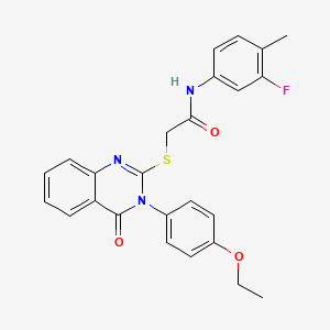 2-{[3-(4-ethoxyphenyl)-4-oxo-3,4-dihydroquinazolin-2-yl]sulfanyl}-N-(3-fluoro-4-methylphenyl)acetamide