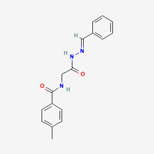 molecular formula C17H17N3O2 B12021162 N-(2-(2-Benzylidenehydrazino)-2-oxoethyl)-4-methylbenzamide CAS No. 468073-16-7