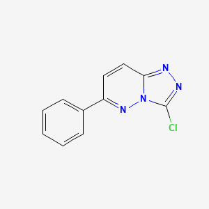 molecular formula C11H7ClN4 B1202119 3-Chloro-6-phenyl-[1,2,4]triazolo[4,3-b]pyridazine 