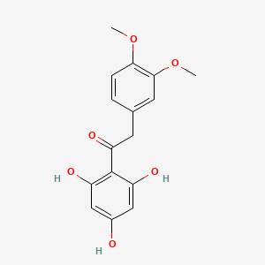 molecular formula C16H16O6 B1202121 2-(3,4-Dimethoxyphenyl)-1-(2,4,6-trihydroxyphenyl)ethanone CAS No. 53084-06-3