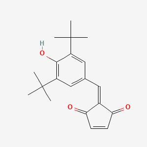 molecular formula C20H24O3 B1202124 2-((3,5-di-tert-Butyl-4-hydroxyphenyl)-methylene)-4-cyclopentene-1,3-dione CAS No. 157397-06-3