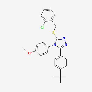 3-(4-tert-butylphenyl)-5-[(2-chlorobenzyl)sulfanyl]-4-(4-methoxyphenyl)-4H-1,2,4-triazole