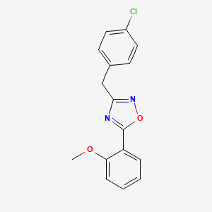 molecular formula C16H13ClN2O2 B1202131 3-(4-Chlorobenzyl)-5-(2-methoxyphenyl)-1,2,4-oxadiazole 