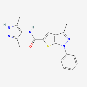 N-(3,5-dimethyl-1H-pyrazol-4-yl)-3-methyl-1-phenyl-1H-thieno[2,3-c]pyrazole-5-carboxamide