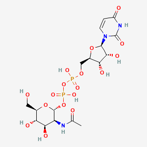 molecular formula C17H27N3O17P2 B1202137 UDP-N-acetyl-alpha-D-mannosamine 