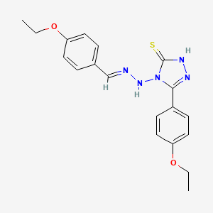 4-ethoxybenzaldehyde [3-(4-ethoxyphenyl)-5-sulfanyl-4H-1,2,4-triazol-4-yl]hydrazone