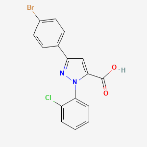 3-(4-bromophenyl)-1-(2-chlorophenyl)-1H-pyrazole-5-carboxylic acid