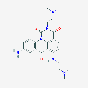 5-Amino-15-[2-(dimethylamino)ethyl]-10-[2-(dimethylamino)ethylamino]-1,15-diazatetracyclo[7.7.1.02,7.013,17]heptadeca-2(7),3,5,9,11,13(17)-hexaene-8,14,16-trione