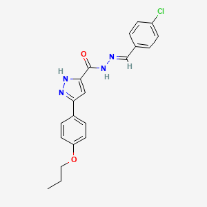 N'-(4-Chlorobenzylidene)-3-(4-propoxyphenyl)-1H-pyrazole-5-carbohydrazide