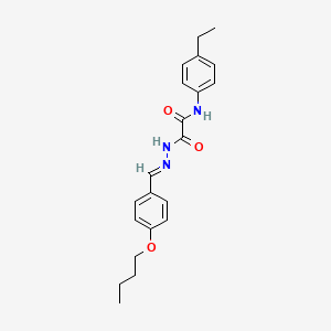 molecular formula C21H25N3O3 B12021502 2-(2-(4-Butoxybenzylidene)hydrazino)-N-(4-ethylphenyl)-2-oxoacetamide CAS No. 769143-40-0