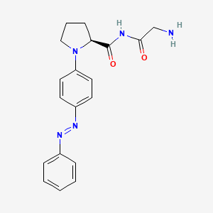molecular formula C19H21N5O2 B1202156 (2S)-N-(2-aminoacetyl)-1-(4-phenyldiazenylphenyl)pyrrolidine-2-carboxamide CAS No. 52703-64-7