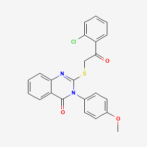 molecular formula C23H17ClN2O3S B12021584 2-((2-(2-Chlorophenyl)-2-oxoethyl)thio)-3-(4-methoxyphenyl)-4(3H)-quinazolinone CAS No. 585554-96-7