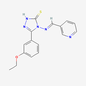 5-(3-Ethoxyphenyl)-4-((pyridin-3-ylmethylene)amino)-4H-1,2,4-triazole-3-thiol