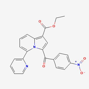 Ethyl 3-(4-nitrobenzoyl)-5-(2-pyridinyl)-1-indolizinecarboxylate