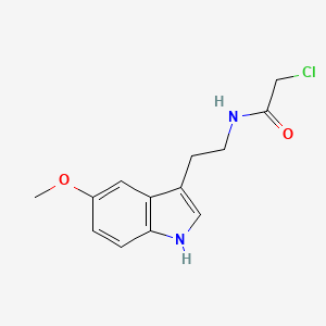 molecular formula C13H15ClN2O2 B1202164 2-氯-N-[2-(5-甲氧基-1H-吲哚-3-基)乙基]乙酰胺 CAS No. 21424-91-9