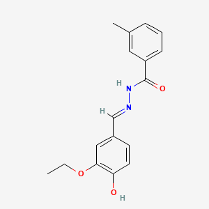 N'-(3-ethoxy-4-hydroxybenzylidene)-3-methylbenzohydrazide