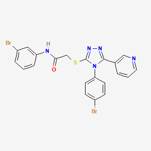 N-(3-bromophenyl)-2-{[4-(4-bromophenyl)-5-(pyridin-3-yl)-4H-1,2,4-triazol-3-yl]sulfanyl}acetamide