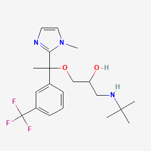 B1202172 1-(Tert-butylamino)-3-{1-(1-methyl-1h-imidazol-2-yl)-1-[3-(trifluoromethyl)phenyl]ethoxy}propan-2-ol CAS No. 121264-01-5
