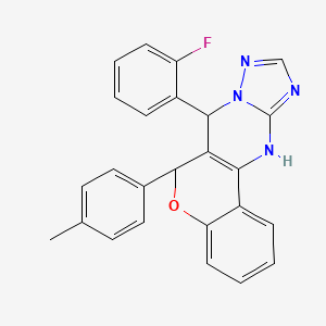 7-(2-fluorophenyl)-6-(4-methylphenyl)-7,12-dihydro-6H-chromeno[4,3-d][1,2,4]triazolo[1,5-a]pyrimidine