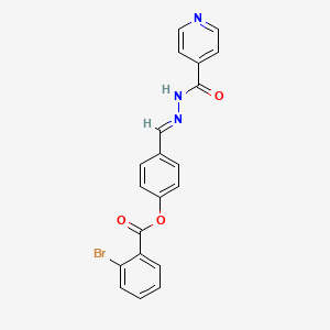 4-(2-Isonicotinoylcarbohydrazonoyl)phenyl 2-bromobenzoate