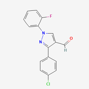 3-(4-Chlorophenyl)-1-(2-fluorophenyl)-1H-pyrazole-4-carbaldehyde