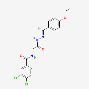 molecular formula C18H17Cl2N3O3 B12021857 3,4-Dichloro-N-(2-(2-(4-ethoxybenzylidene)hydrazino)-2-oxoethyl)benzamide CAS No. 767289-76-9