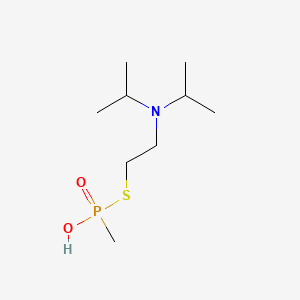 molecular formula C9H22NO2PS B1202193 Diisopropylaminoethyl methyl thiolophosphonate CAS No. 73207-98-4