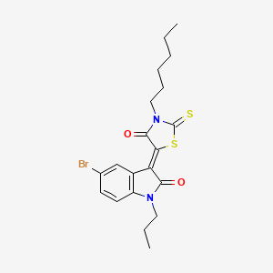 5-(5-Bromo-2-oxo-1-propylindolin-3-ylidene)-3-hexyl-2-thioxothiazolidin-4-one