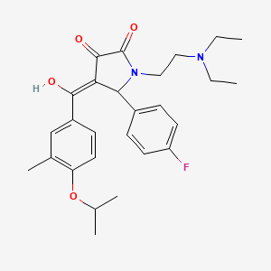 molecular formula C27H33FN2O4 B12022041 1-[2-(diethylamino)ethyl]-5-(4-fluorophenyl)-3-hydroxy-4-(4-isopropoxy-3-methylbenzoyl)-1,5-dihydro-2H-pyrrol-2-one CAS No. 370868-85-2