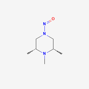 molecular formula C7H15N3O B1202205 Piperazine, 1,2,6-trimethyl-4-nitroso-, cis- CAS No. 77267-12-0