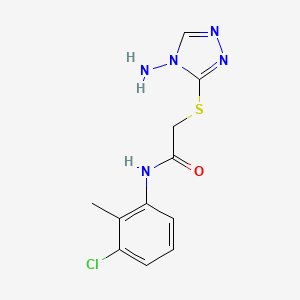 2-((4-Amino-4H-1,2,4-triazol-3-yl)thio)-N-(3-chloro-2-methylphenyl)acetamide