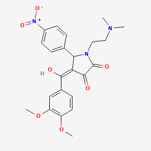 4-(3,4-Dimethoxybenzoyl)-1-(2-(dimethylamino)ethyl)-3-hydroxy-5-(4-nitrophenyl)-1H-pyrrol-2(5H)-one