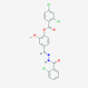 4-(2-(2-Chlorobenzoyl)carbohydrazonoyl)-2-methoxyphenyl 2,4-dichlorobenzoate