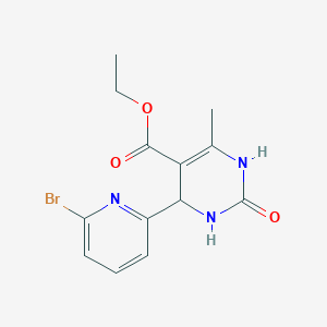 Ethyl 4-(6-bromo-2-pyridinyl)-6-methyl-2-oxo-1,2,3,4-tetrahydro-5-pyrimidinecarboxylate