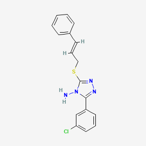 molecular formula C17H15ClN4S B12022175 3-(3-Chlorophenyl)-5-(cinnamylthio)-4H-1,2,4-triazol-4-amine CAS No. 578698-78-9