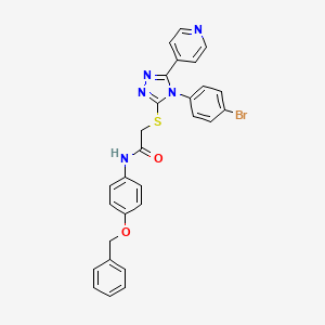 N-[4-(benzyloxy)phenyl]-2-{[4-(4-bromophenyl)-5-(pyridin-4-yl)-4H-1,2,4-triazol-3-yl]sulfanyl}acetamide