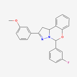 5-(3-Fluorophenyl)-2-(3-methoxyphenyl)-1,10b-dihydropyrazolo[1,5-c][1,3]benzoxazine