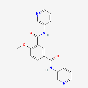 molecular formula C19H16N4O3 B1202222 4-methoxy-N1,N3-bis(3-pyridinyl)benzene-1,3-dicarboxamide 