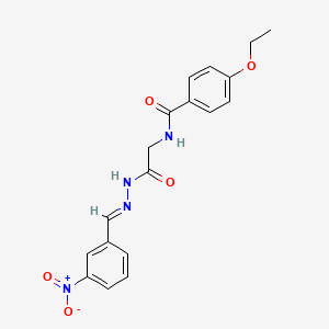 molecular formula C18H18N4O5 B12022242 4-Ethoxy-N-(2-(2-(3-nitrobenzylidene)hydrazino)-2-oxoethyl)benzamide CAS No. 765278-22-6