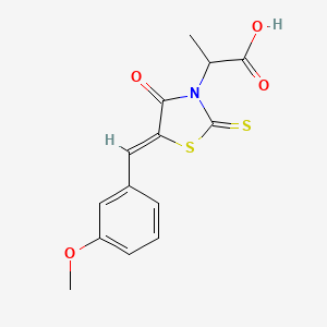 2-(5-(3-Methoxybenzylidene)-4-oxo-2-thioxo-1,3-thiazolidin-3-YL)propanoic acid