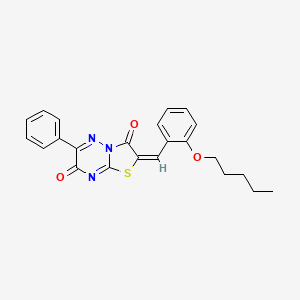 2-(2-(Pentyloxy)benzylidene)-6-phenyl-2H-thiazolo[3,2-b][1,2,4]triazine-3,7-dione