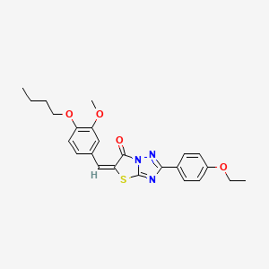 (5E)-5-(4-butoxy-3-methoxybenzylidene)-2-(4-ethoxyphenyl)[1,3]thiazolo[3,2-b][1,2,4]triazol-6(5H)-one