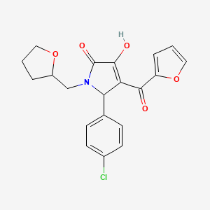 5-(4-Chlorophenyl)-4-(furan-2-carbonyl)-3-hydroxy-1-((tetrahydrofuran-2-yl)methyl)-1H-pyrrol-2(5H)-one