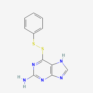 molecular formula C11H9N5S2 B1202231 6-(Phenyldithio)-1H-purin-2-amine CAS No. 2959-10-6