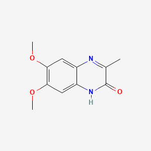molecular formula C11H12N2O3 B1202232 2-Hydroxy-6,7-dimethoxy-3-methylquinoxaline CAS No. 5762-66-3