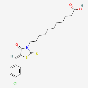 11-(5-(4-Chlorobenzylidene)-4-oxo-2-thioxo-1,3-thiazolidin-3-YL)undecanoic acid