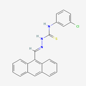 molecular formula C22H16ClN3S B12022406 1-[(E)-anthracen-9-ylmethylideneamino]-3-(3-chlorophenyl)thiourea CAS No. 764653-40-9