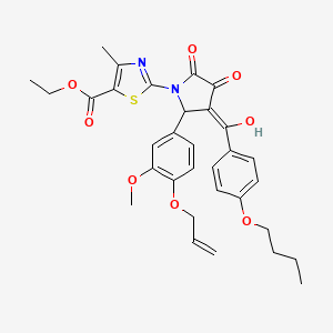 ethyl 2-[2-[4-(allyloxy)-3-methoxyphenyl]-3-(4-butoxybenzoyl)-4-hydroxy-5-oxo-2,5-dihydro-1H-pyrrol-1-yl]-4-methyl-1,3-thiazole-5-carboxylate